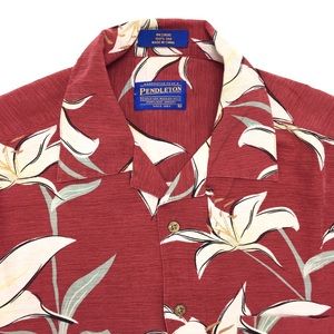 Pendleton 100% Silk Hawaiian Shirt, Large, Cruise